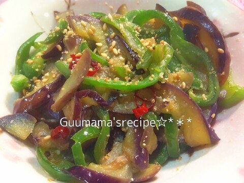 ご飯が進みすぎちゃう♡ピーマンのなすの甘辛味噌炒め